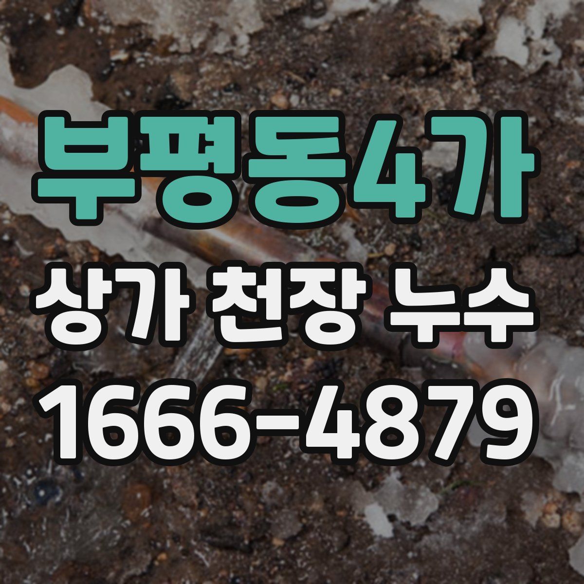 부평동4가 상가 천장 누수