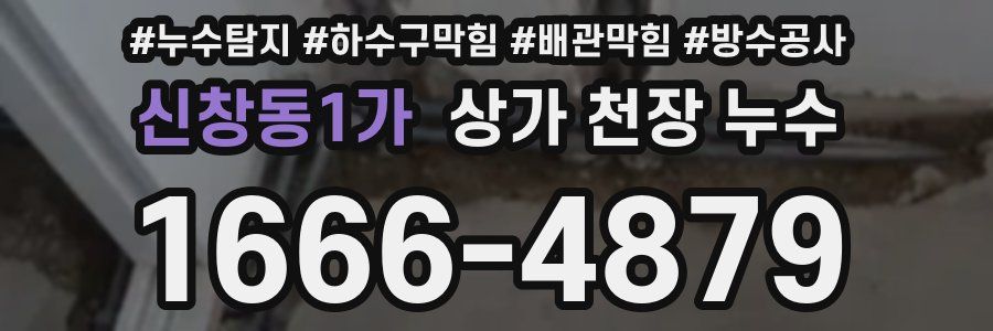 신창동1가 상가 천장 누수