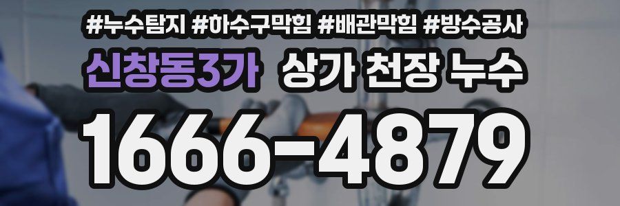신창동3가 상가 천장 누수