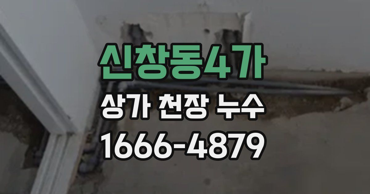 신창동4가 상가 천장 누수