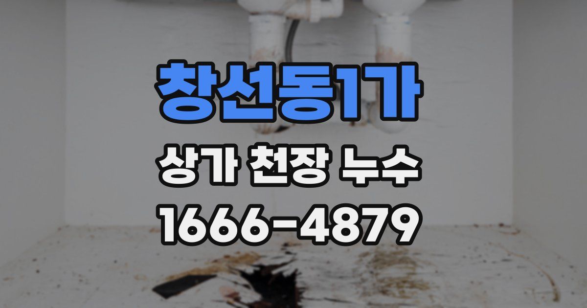 창선동1가 상가 천장 누수