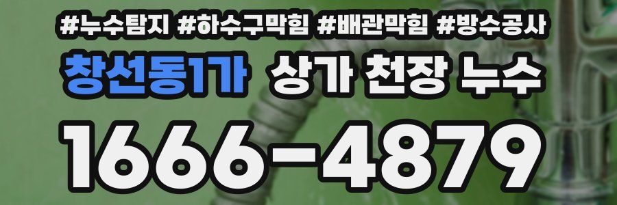 창선동1가 상가 천장 누수