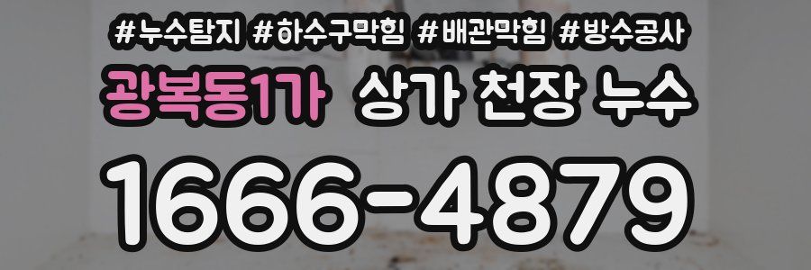 광복동1가 상가 천장 누수