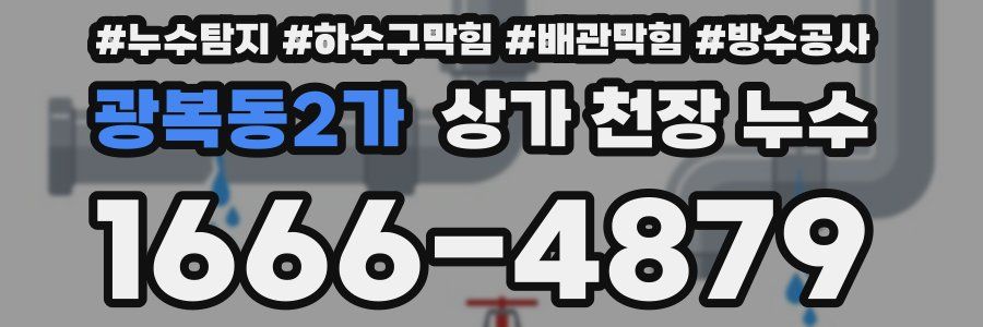 광복동2가 상가 천장 누수