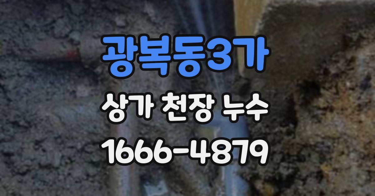 광복동3가 상가 천장 누수