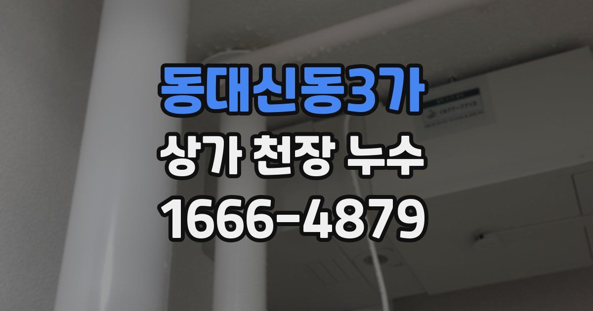 동대신동3가 상가 천장 누수