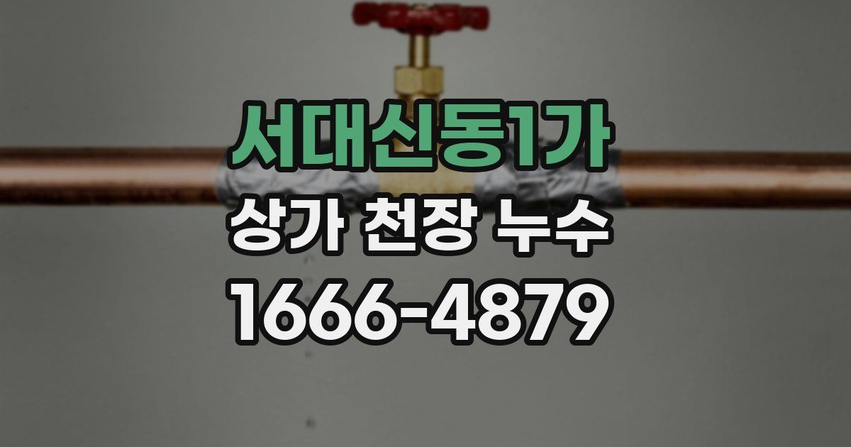 서대신동1가 상가 천장 누수