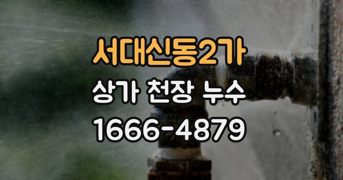 서대신동2가 상가 천장 누수