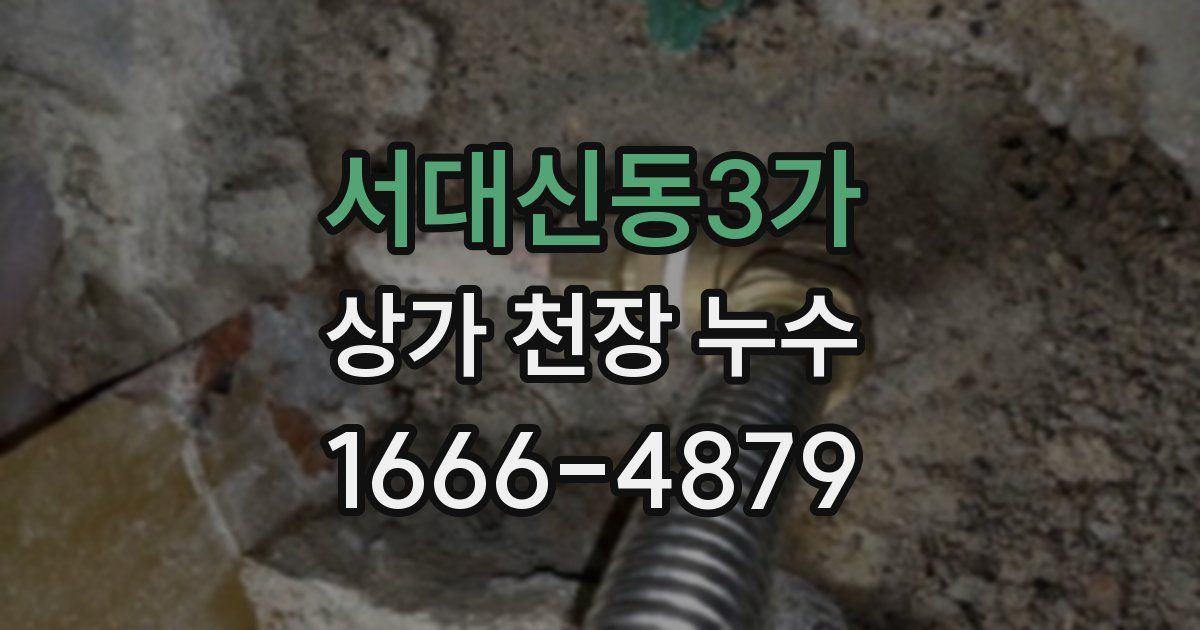 서대신동3가 상가 천장 누수