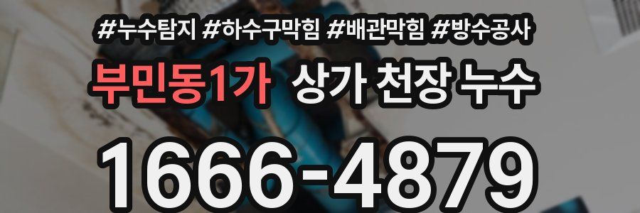 부민동1가 상가 천장 누수