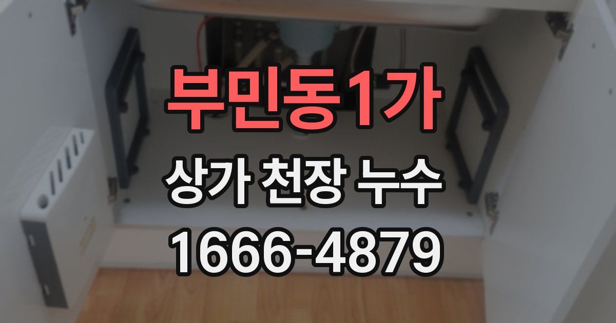 부민동1가 상가 천장 누수