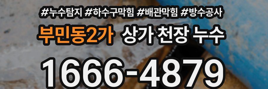 부민동2가 상가 천장 누수