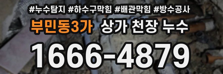 부민동3가 상가 천장 누수