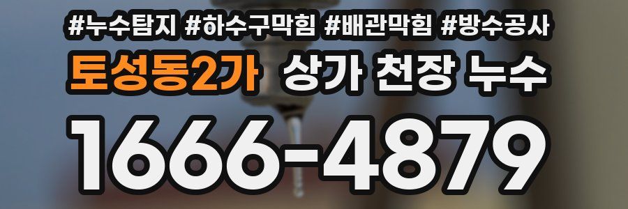 토성동2가 상가 천장 누수