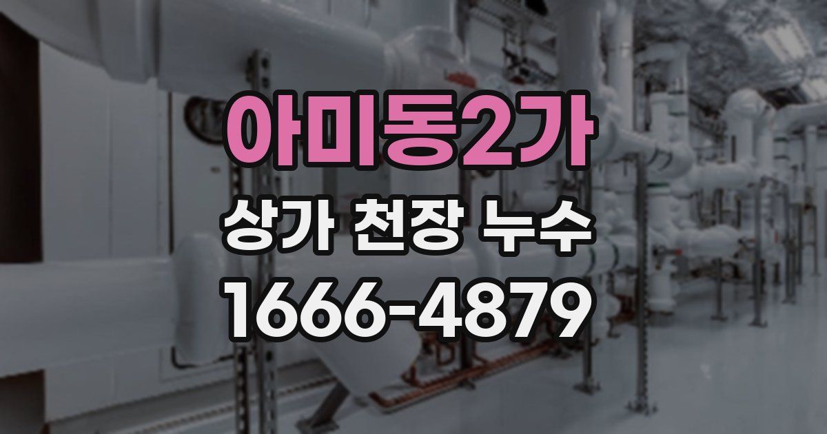 아미동2가 상가 천장 누수