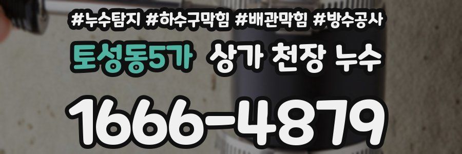 토성동5가 상가 천장 누수