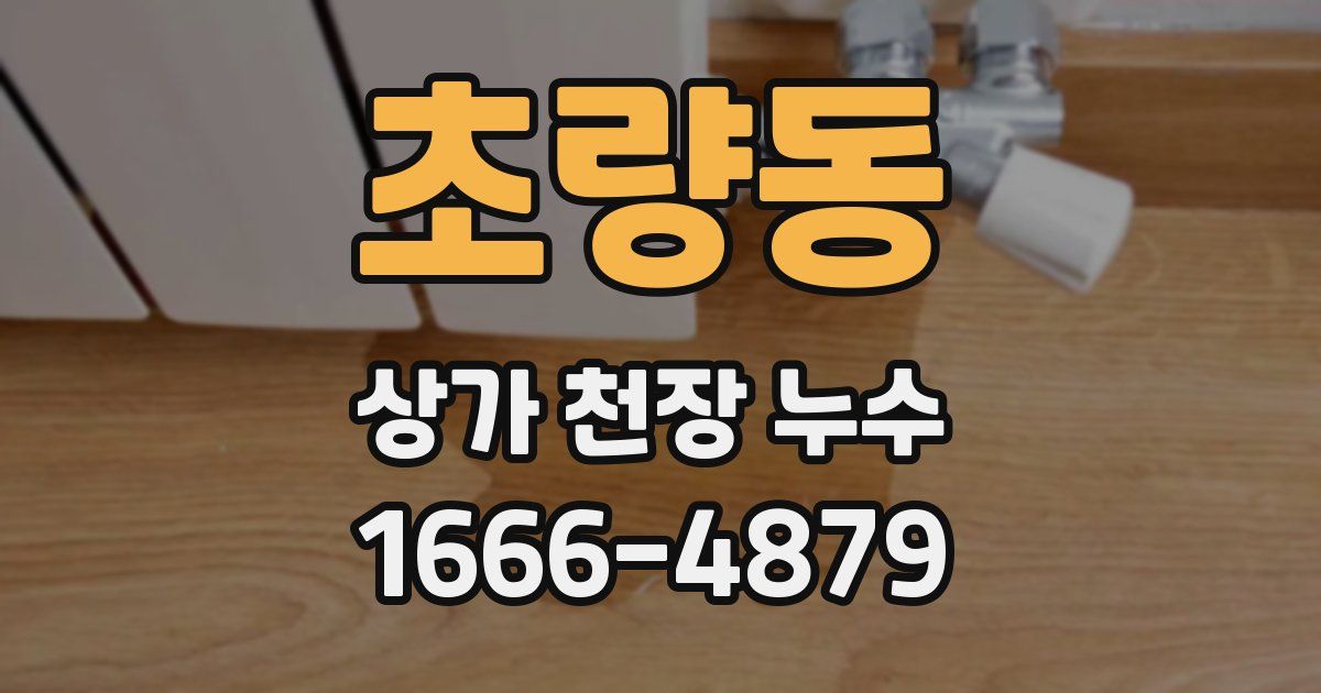 초량동 상가 천장 누수