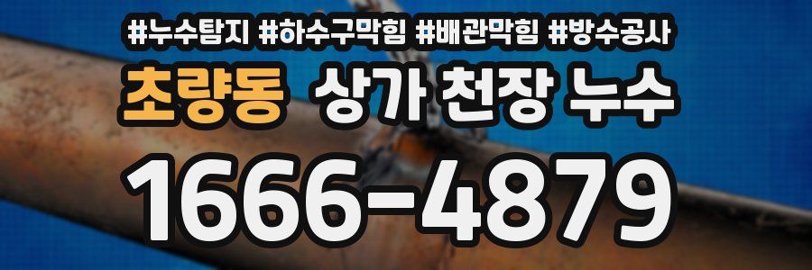 초량동 상가 천장 누수