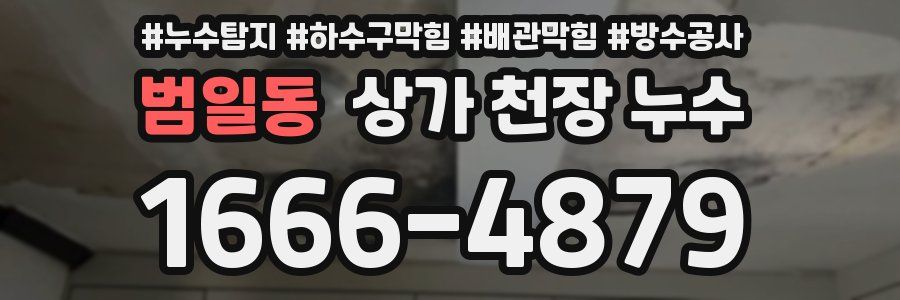 범일동 상가 천장 누수