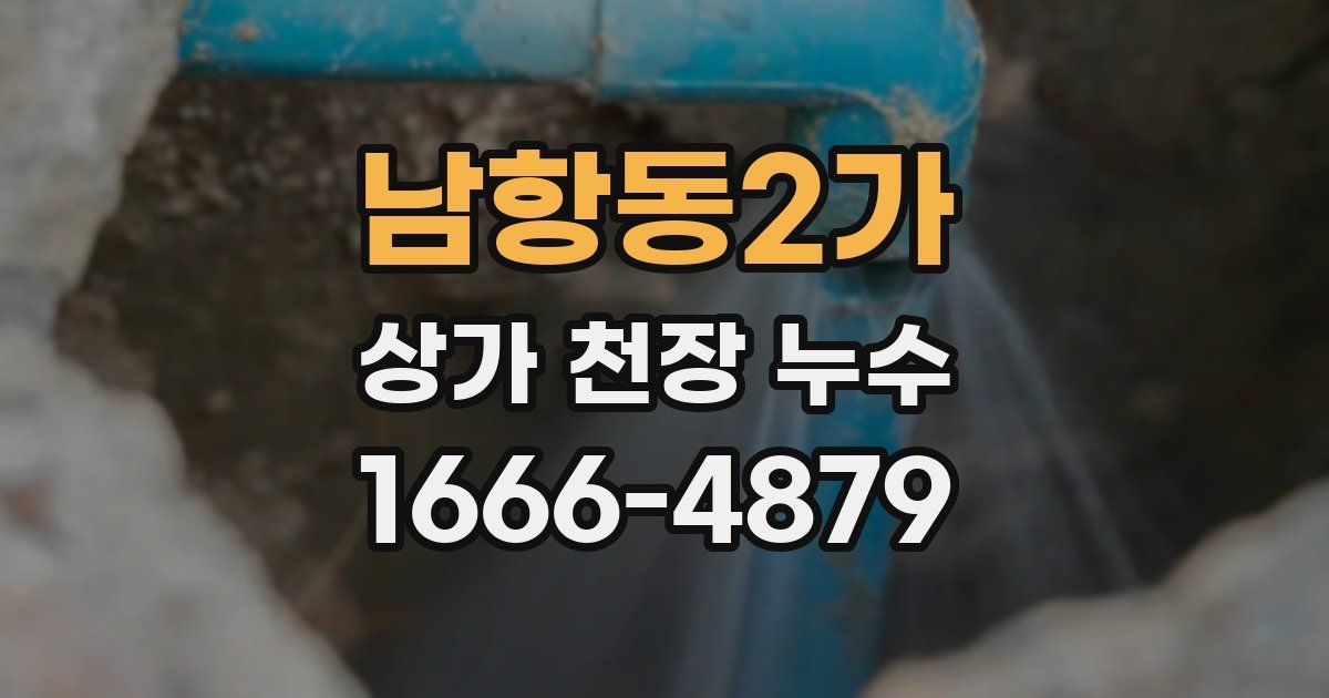 남항동2가 상가 천장 누수