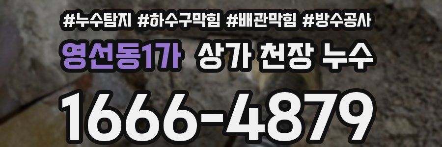 영선동1가 상가 천장 누수
