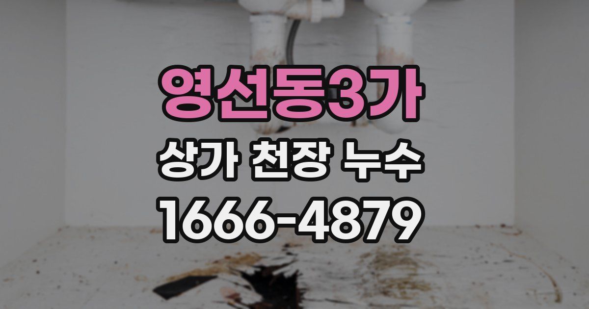 영선동3가 상가 천장 누수