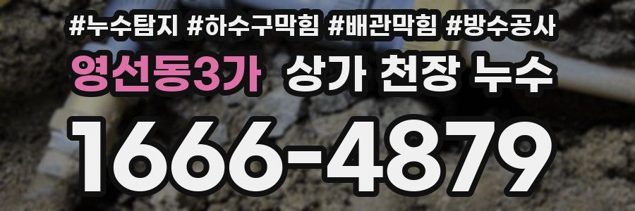 영선동3가 상가 천장 누수