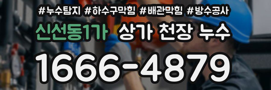신선동1가 상가 천장 누수