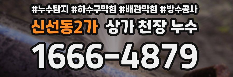 신선동2가 상가 천장 누수