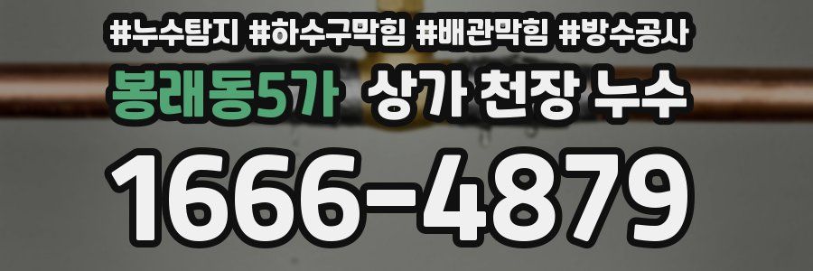 봉래동5가 상가 천장 누수