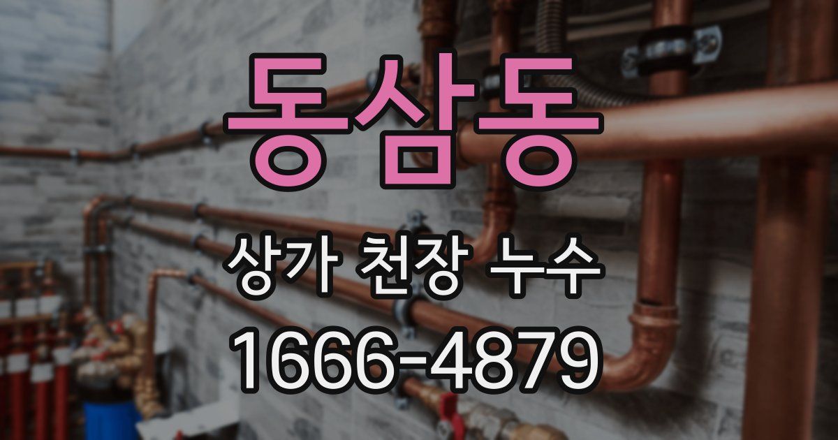 동삼동 상가 천장 누수