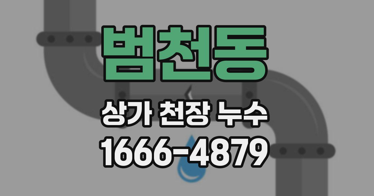 범천동 상가 천장 누수