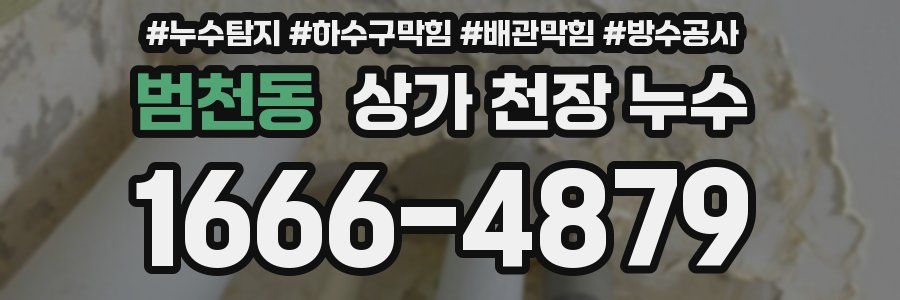 범천동 상가 천장 누수