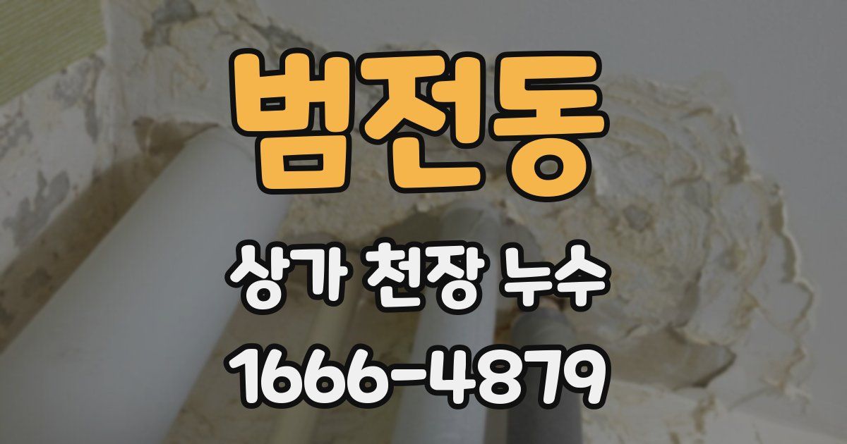 범전동 상가 천장 누수
