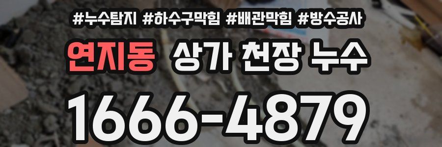 연지동 상가 천장 누수