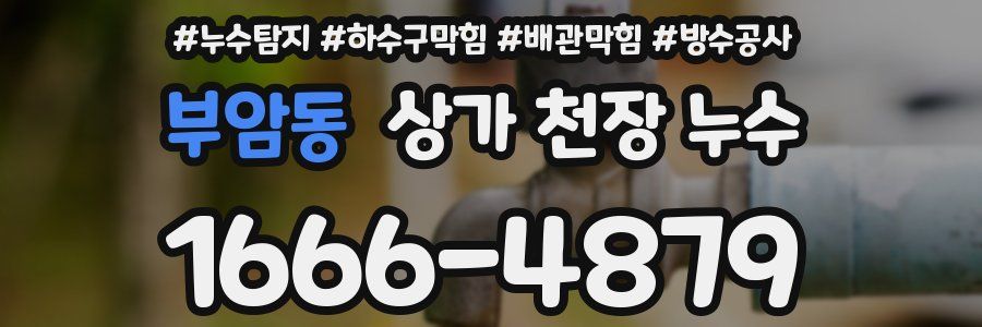 부암동 상가 천장 누수