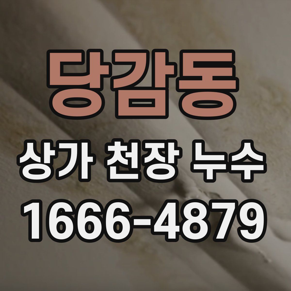 당감동 상가 천장 누수