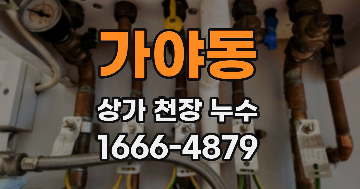 가야동 상가 천장 누수