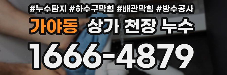 가야동 상가 천장 누수