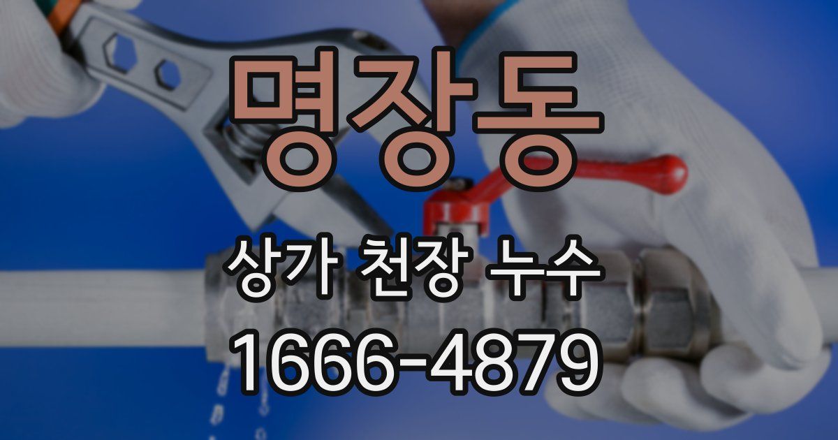 명장동 상가 천장 누수