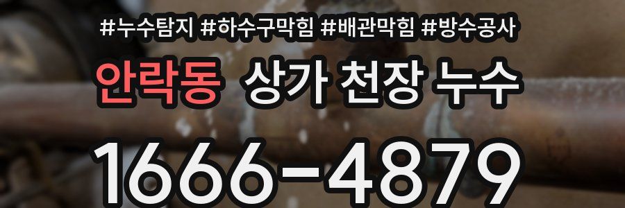 안락동 상가 천장 누수
