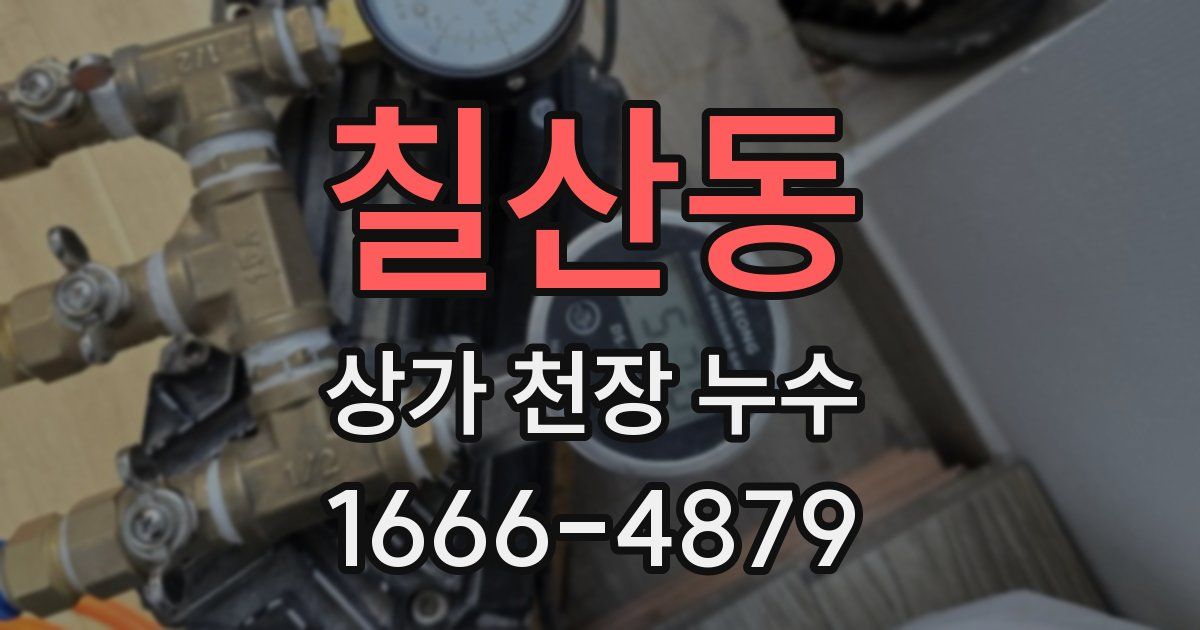 칠산동 상가 천장 누수