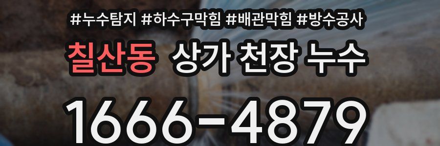 칠산동 상가 천장 누수