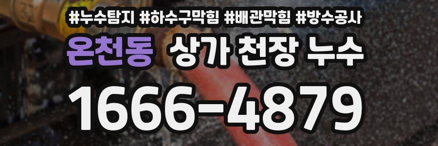온천동 상가 천장 누수