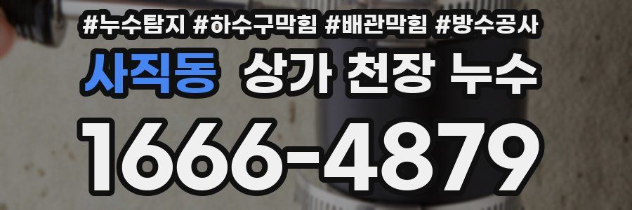 사직동 상가 천장 누수