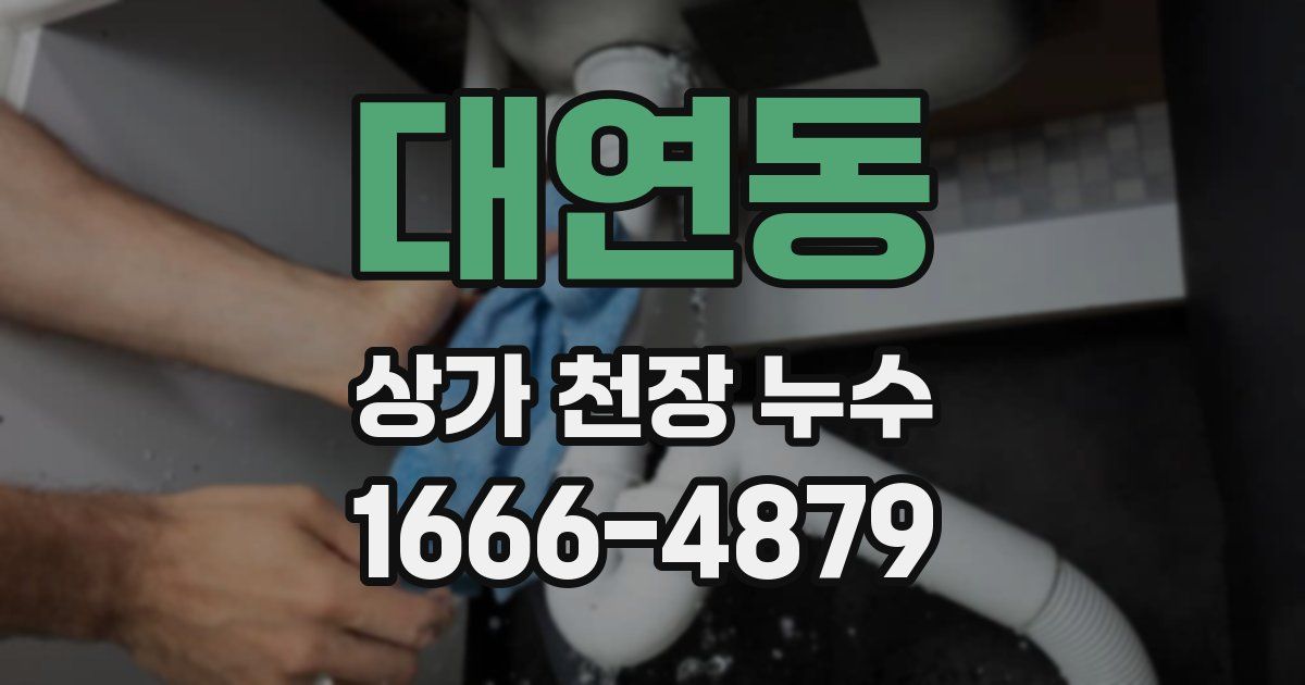 대연동 상가 천장 누수