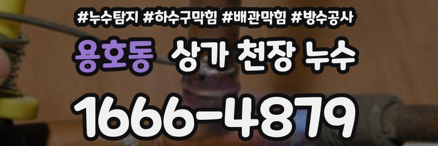 용호동 상가 천장 누수