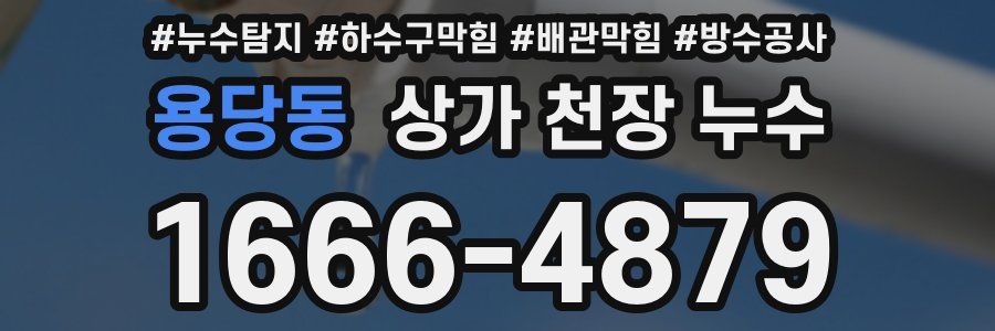 용당동 상가 천장 누수