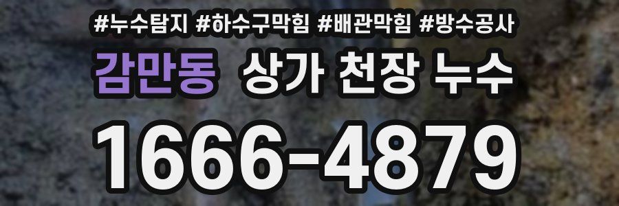 감만동 상가 천장 누수
