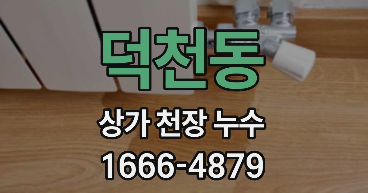 덕천동 상가 천장 누수